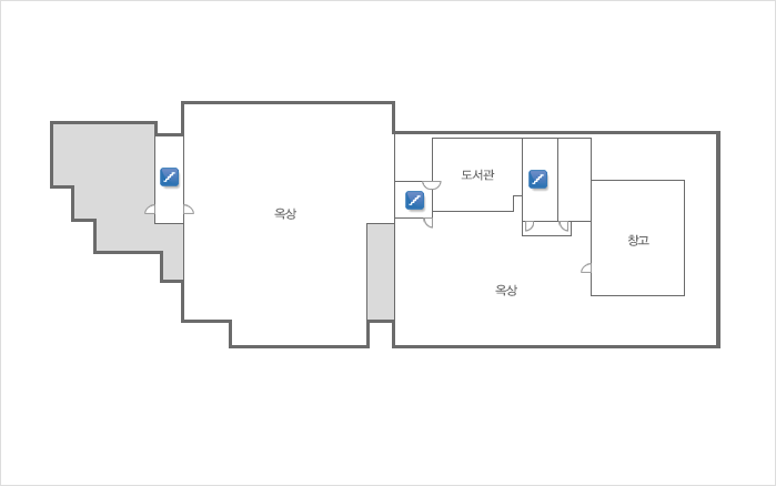 5층 배치도(옥상,비만운동실,창고)